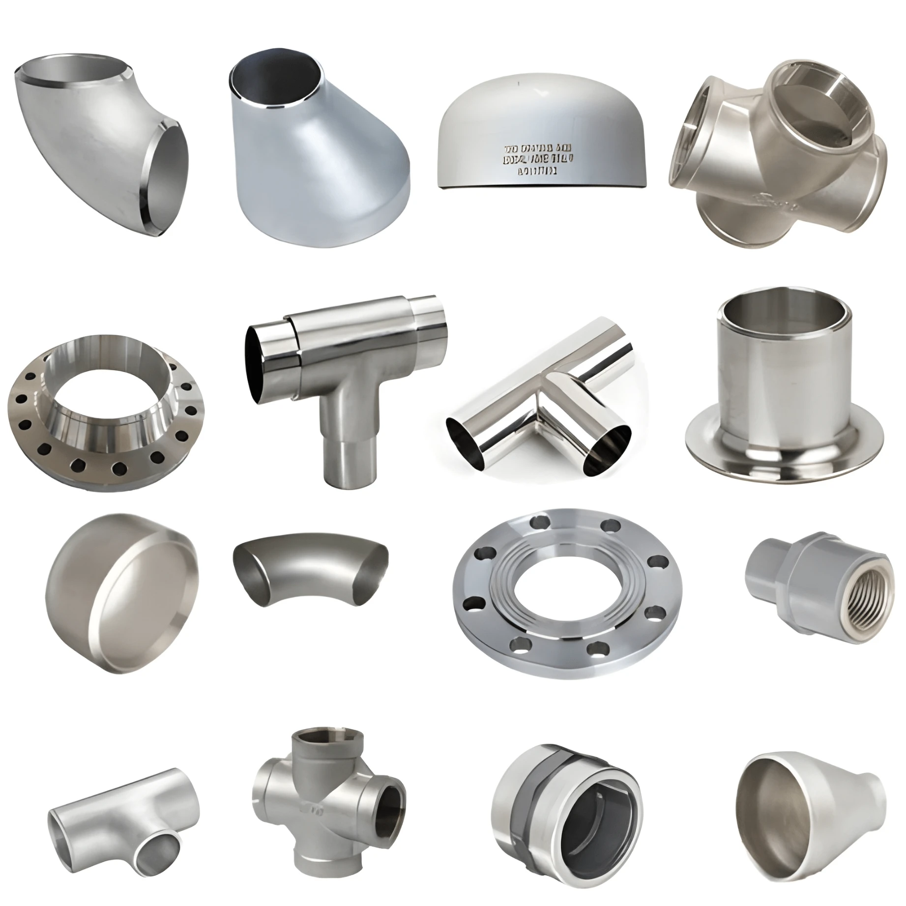 Stainless steel pipe fittings for industrial pipelines